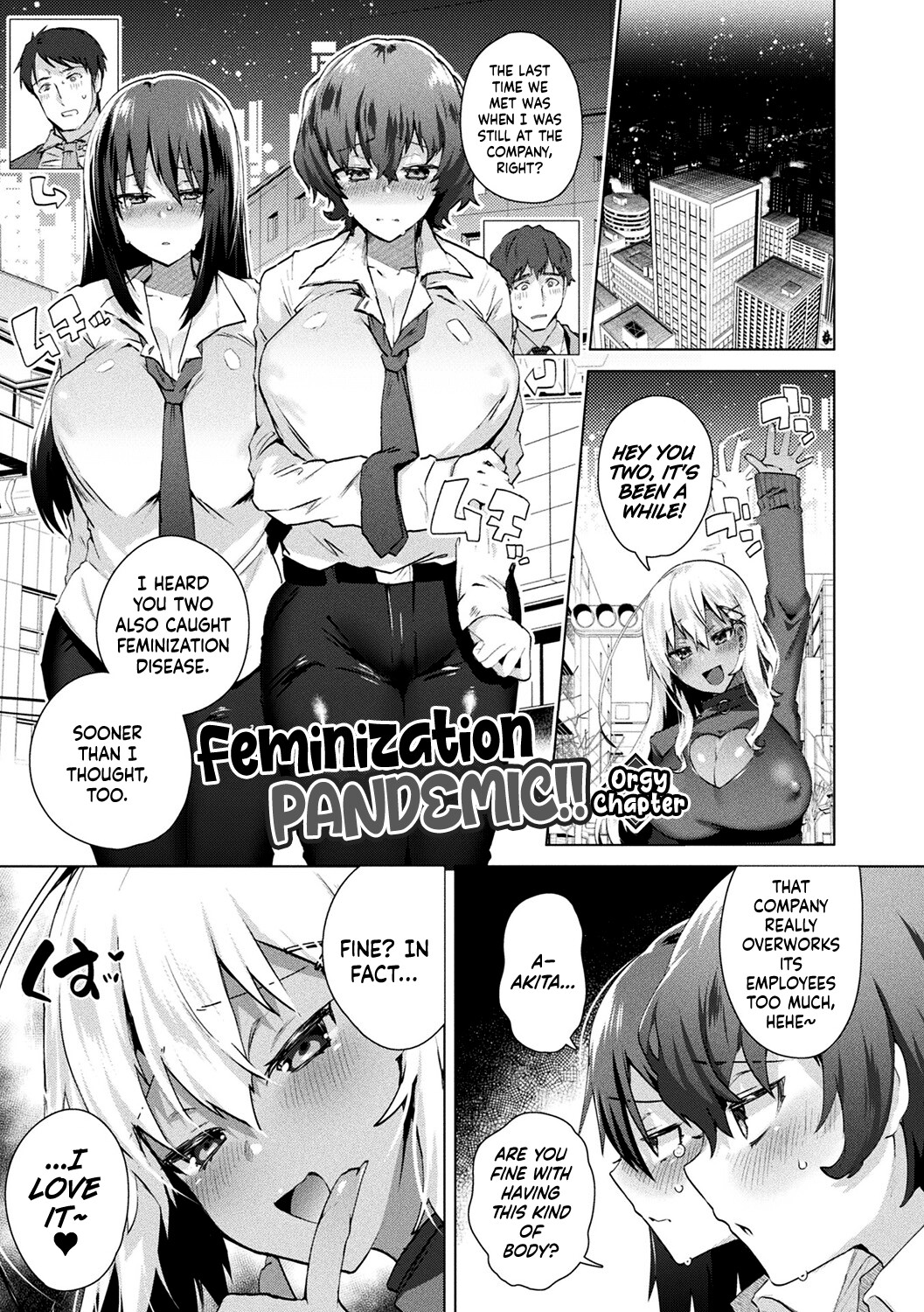 Hentai Manga Comic-Feminization Pandemic!! Orgy-Read-1